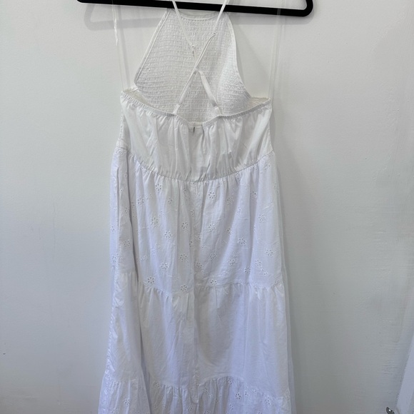 Speechless White Ruched Halter Maxi Sleveless Dress with Adjustable Straps - XL - Picture 7 of 14